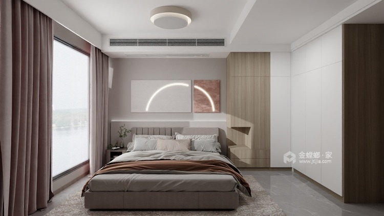 106平海天瑞府现代风格-卧室效果图及设计说明
