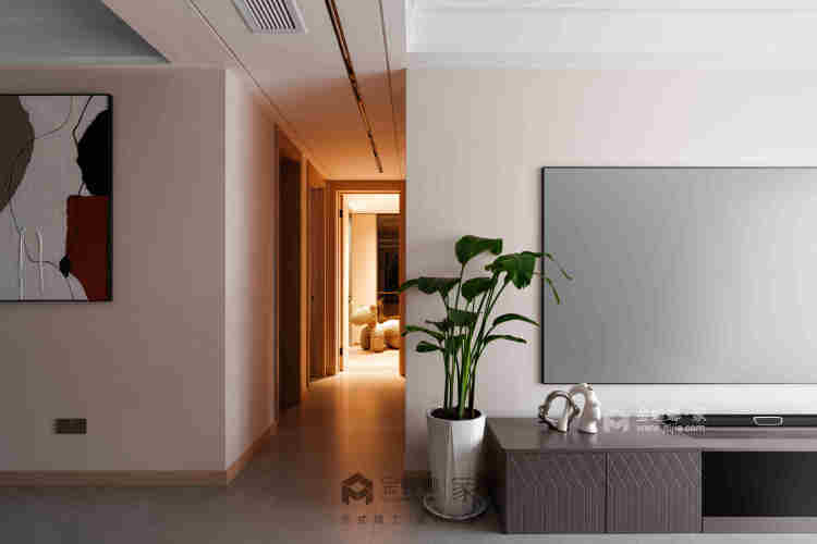 115平现代风格石榴江南府-客厅效果图及设计说明