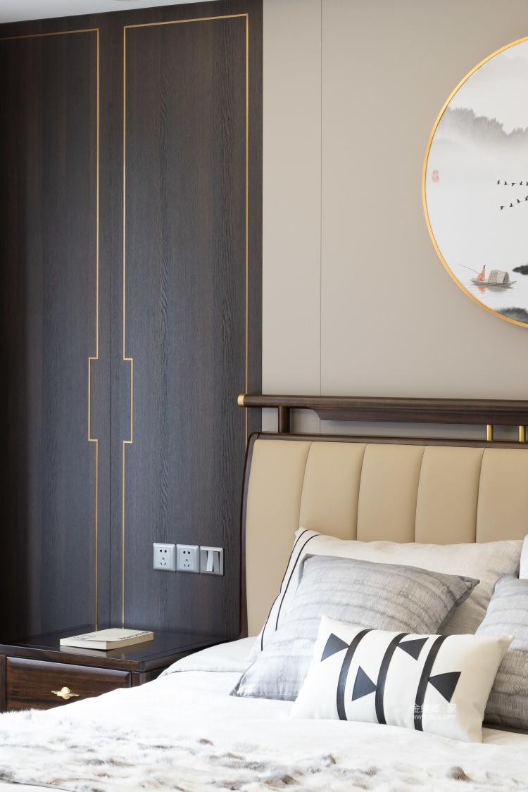 210平大公馆新中式风格-卧室效果图及设计说明