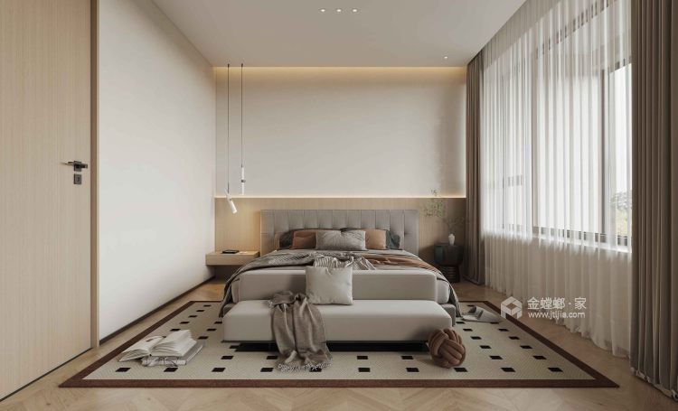 900平香河县自建房现代风格-卧室效果图及设计说明