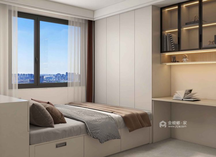 135平荣盛首府现代风格-卧室效果图及设计说明