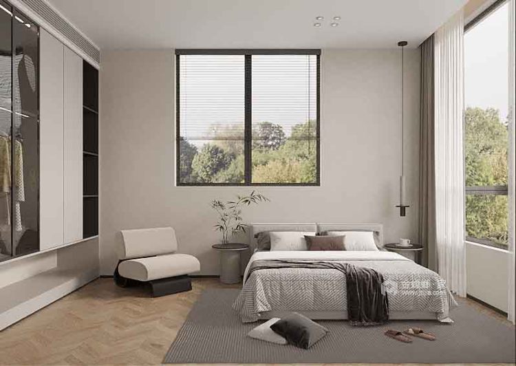 900平香河县自建房现代风格-卧室效果图及设计说明