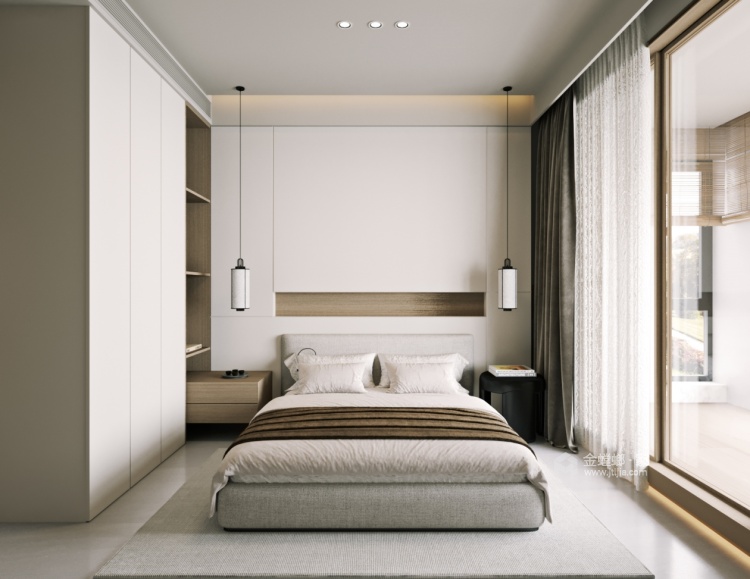 大都会139平中式极简风-卧室效果图及设计说明