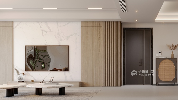 180平观澜别院现代风格-客厅效果图及设计说明