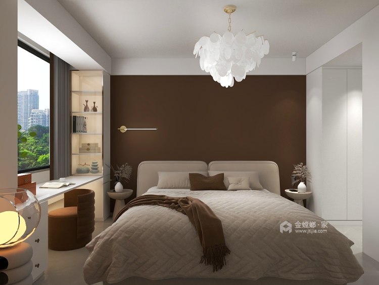 138平浅山风华现代风格-卧室效果图及设计说明