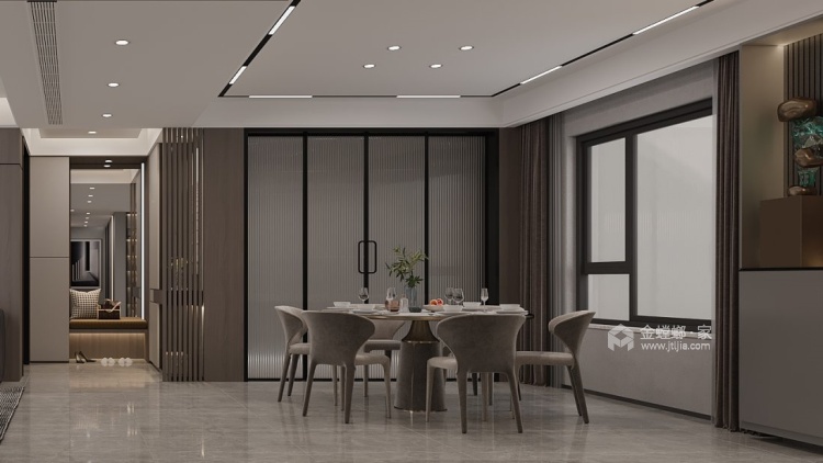 198平玺悦龙城意式极简-餐厅效果图及设计说明