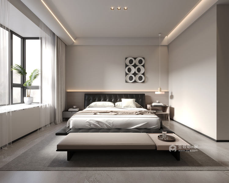 157平西派澜岸现代风格-卧室效果图及设计说明