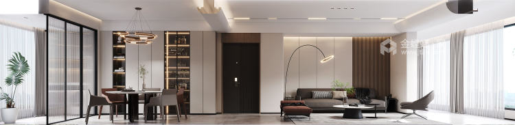 157平西派澜岸现代风格-客厅效果图及设计说明
