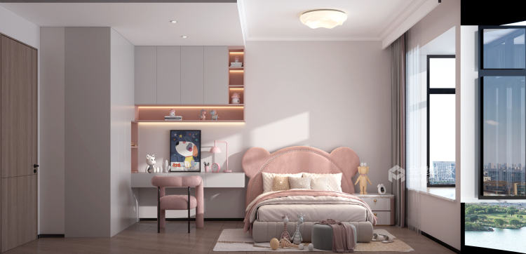 157平西派澜岸现代风格-卧室效果图及设计说明