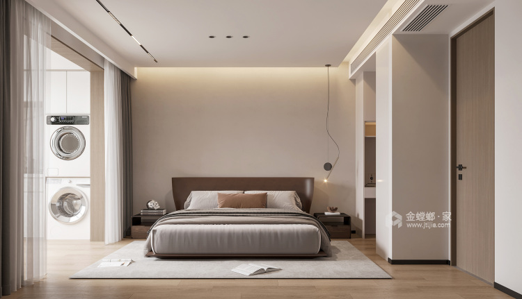 梧桐墅200平复式现代轻奢-卧室效果图及设计说明