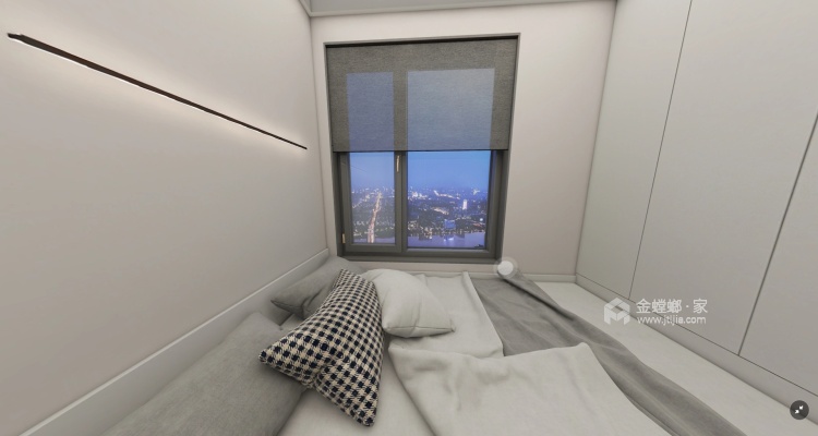 100平万景峰汇现代风-卧室效果图及设计说明