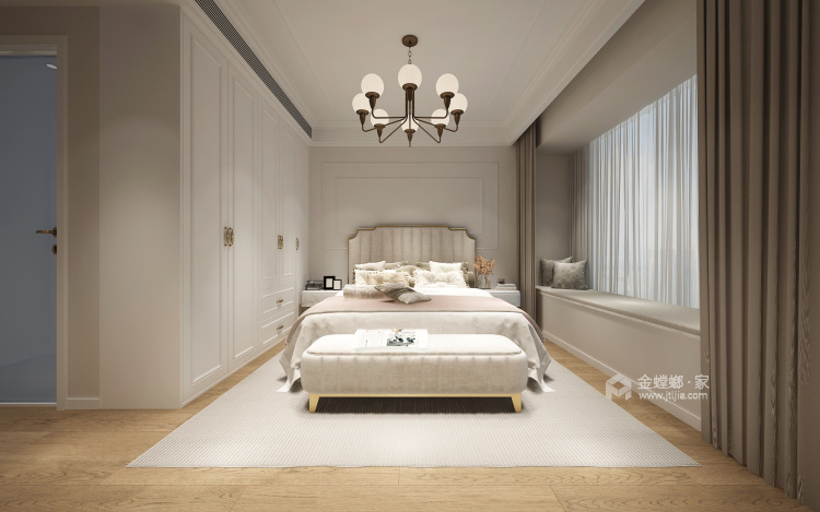 120平方简美设计风格-卧室效果图及设计说明