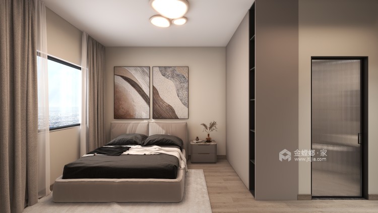 118㎡新希望白麓城现代简约设计风格-卧室效果图及设计说明