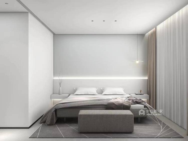 125平建业城现代风格-卧室效果图及设计说明