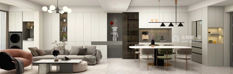 122平建业世和府现代风格-餐厅效果图及设计说明