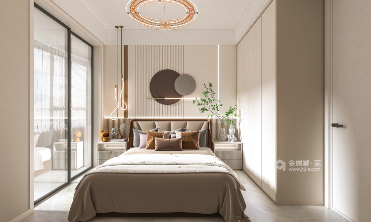 105平悦榕府现代风格-卧室效果图及设计说明