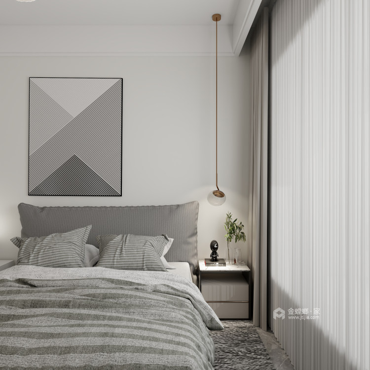 115平皇家一里现代风格-卧室效果图及设计说明