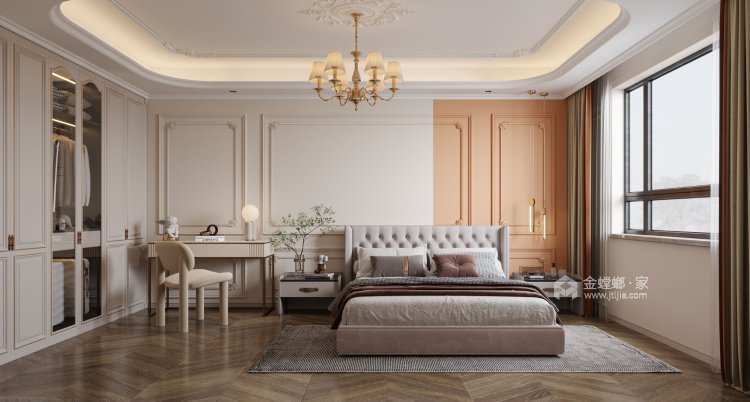 540平华鼎天下城法式复古风格-卧室效果图及设计说明