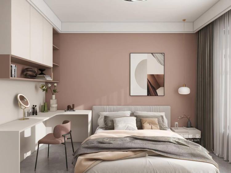 128平置地南苑现代风格-卧室效果图及设计说明