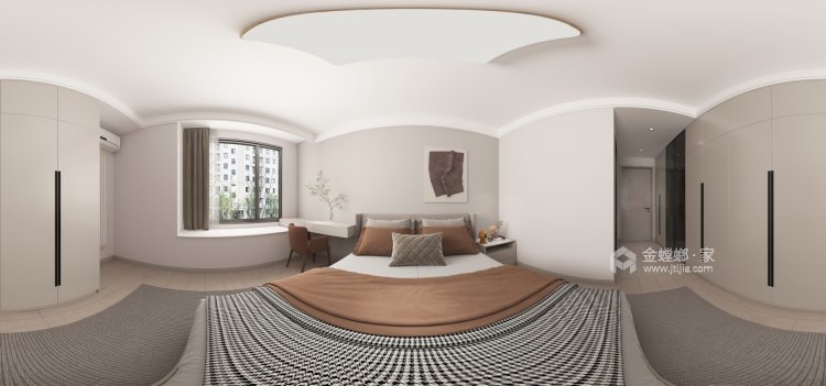 中南府140现代简约风格-卧室效果图及设计说明