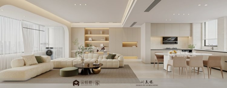 140平江南URD现代简约风格-客厅效果图及设计说明
