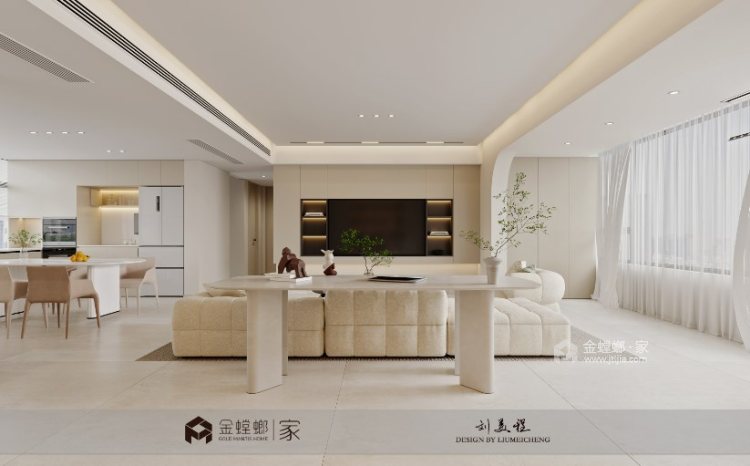 140平江南URD现代简约风格-客厅效果图及设计说明