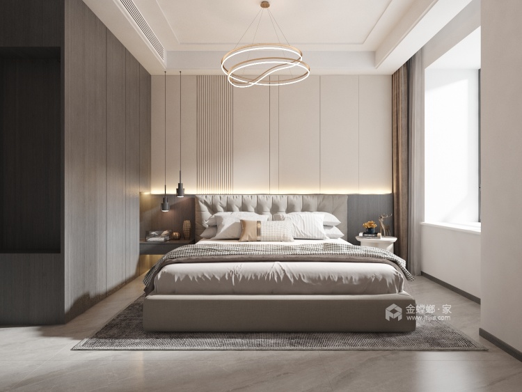 160平御东瑞景现代简约风-卧室效果图及设计说明