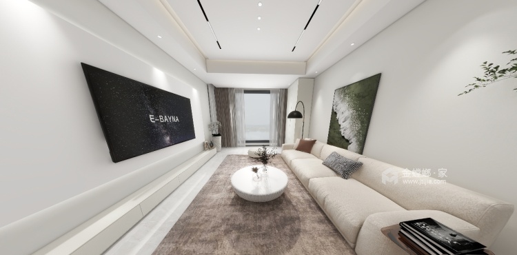 105平棠樾蘭台现代风格-客厅效果图及设计说明