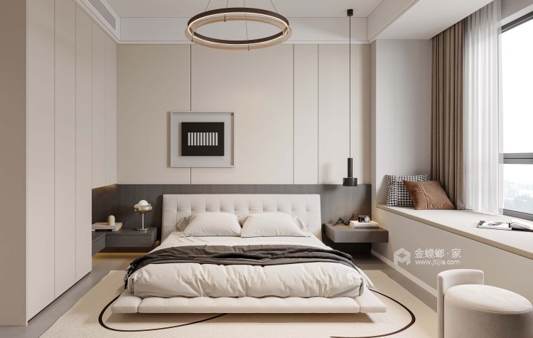 140平碧桂园云顶现代风格-卧室效果图及设计说明