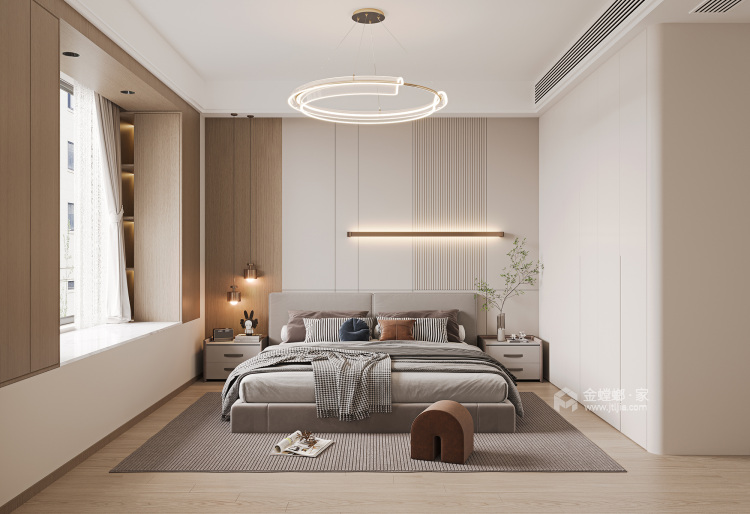 120平时代天汇现代风格-卧室效果图及设计说明