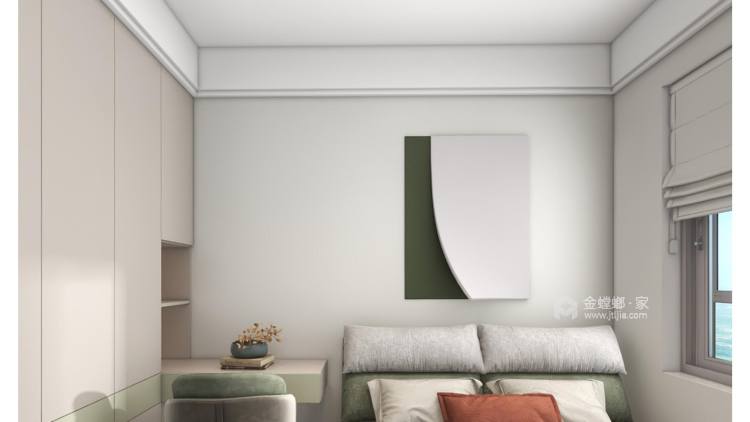 110平卓越城现代风格-卧室效果图及设计说明