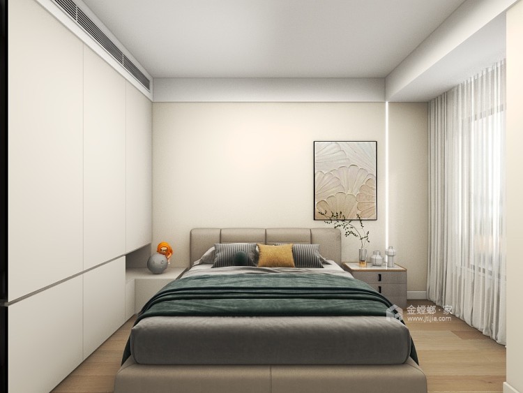 康安江城85平现代风格-卧室效果图及设计说明