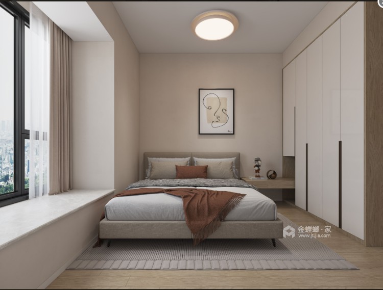 73平香溪谷现代风格-卧室效果图及设计说明