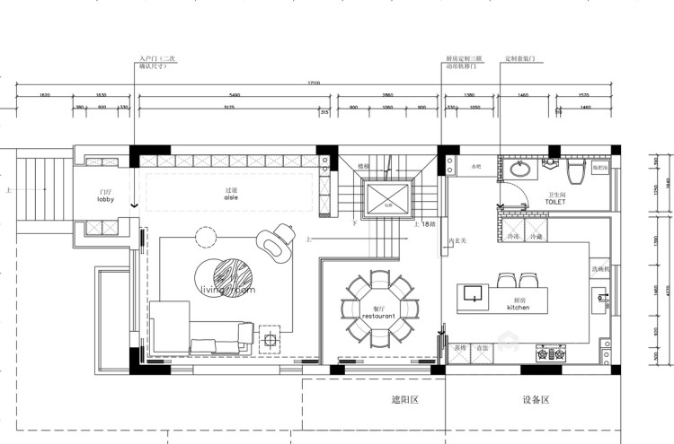 380平中海世纪公馆现代风格-平面设计图及设计说明