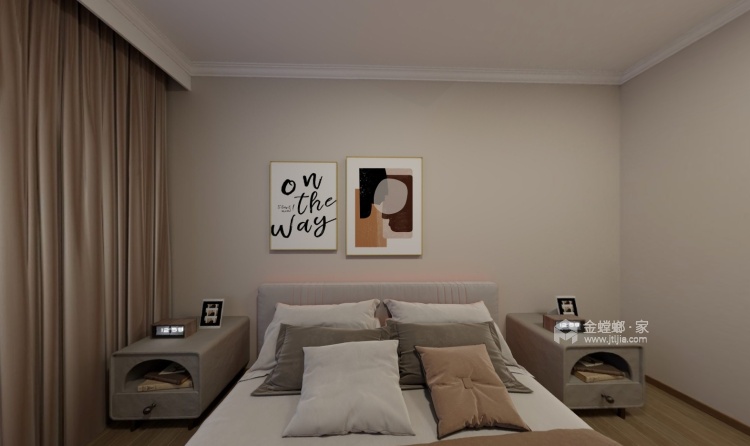 210平半山别院现代风格-卧室效果图及设计说明