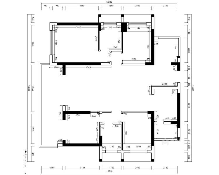 150平鹿江花园现代极简风格-业主需求&原始结构图