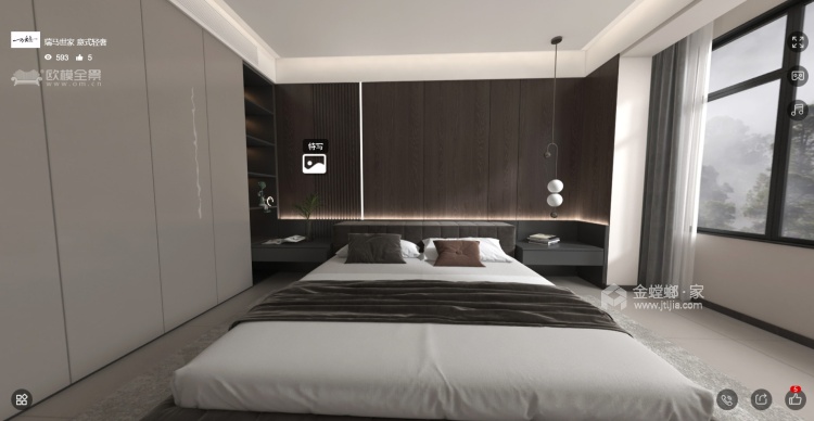 173平瑞马世家意式轻奢-卧室效果图及设计说明