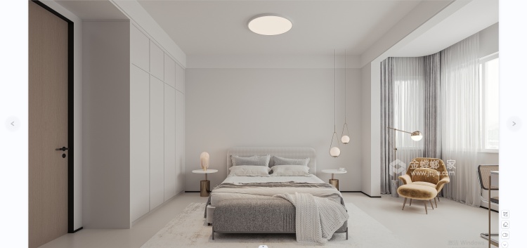 120平翰林苑现代风格-卧室效果图及设计说明