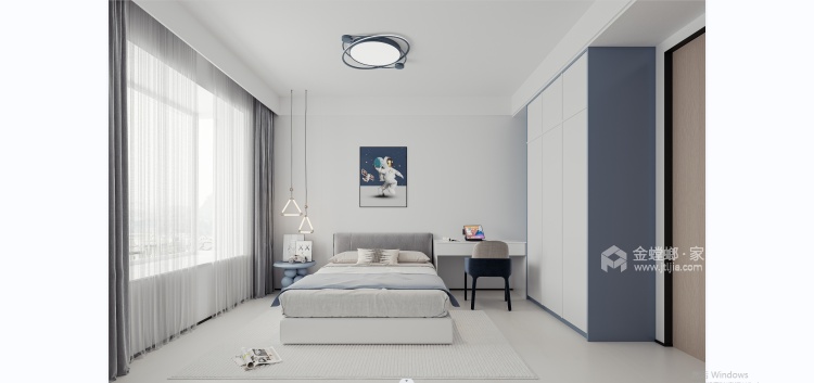 120平翰林苑现代风格-卧室效果图及设计说明