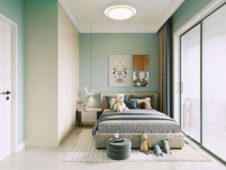 130平美丽之都现代简约-卧室效果图及设计说明