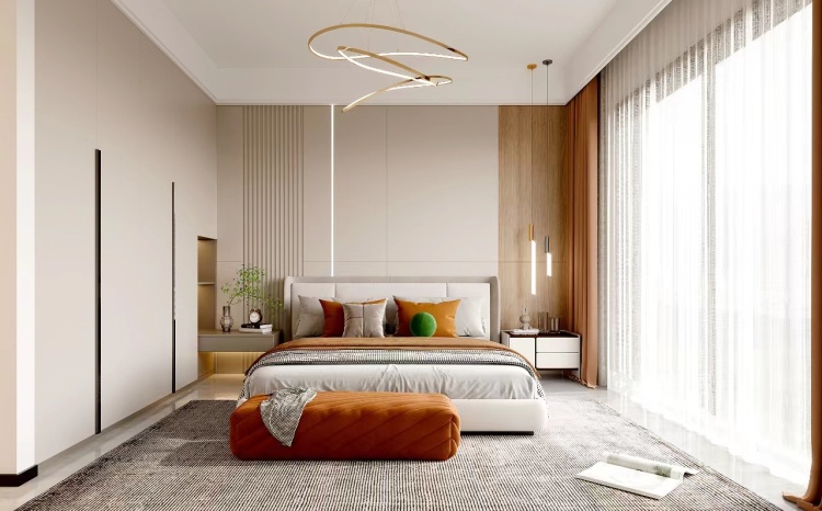 145平绿城三期现代风-卧室效果图及设计说明