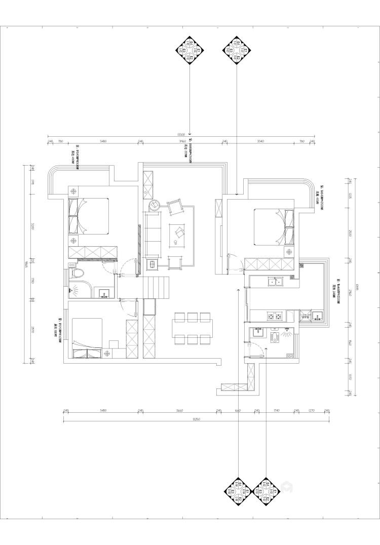 127平江山美邸现代-平面设计图及设计说明