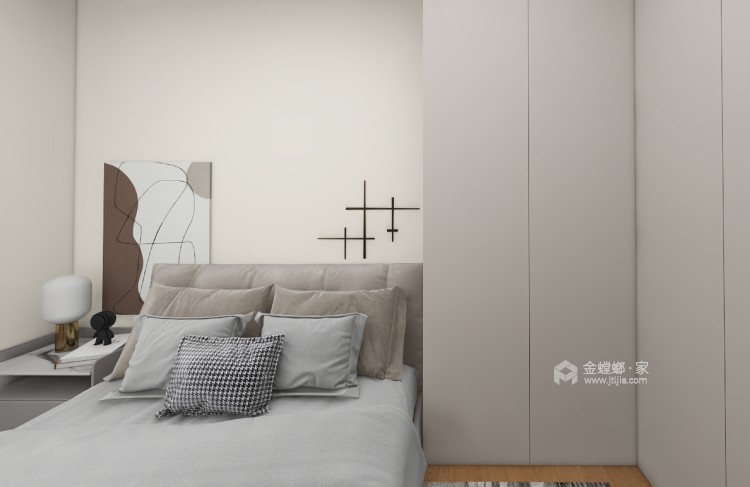 97平西城国际小区现代简约风格-卧室效果图及设计说明