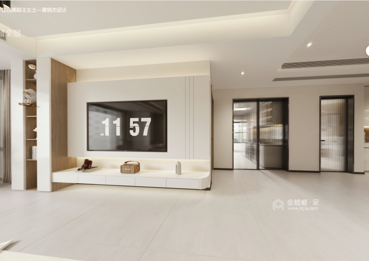 127平江山美邸现代-客厅效果图及设计说明