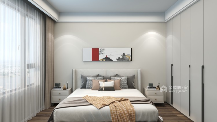 云梦州89平新中式-卧室效果图及设计说明