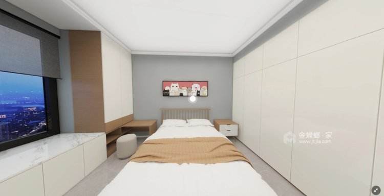 100平城市之星现代风格-卧室效果图及设计说明