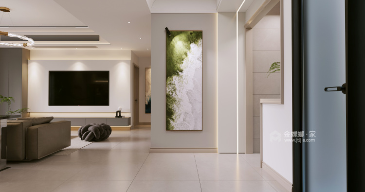 140平天工新著现代简约-客厅效果图及设计说明
