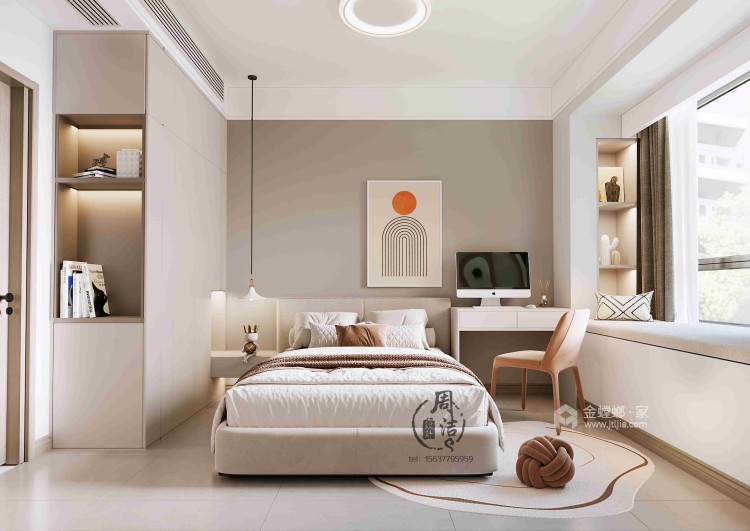 140平天工新著现代简约-卧室效果图及设计说明