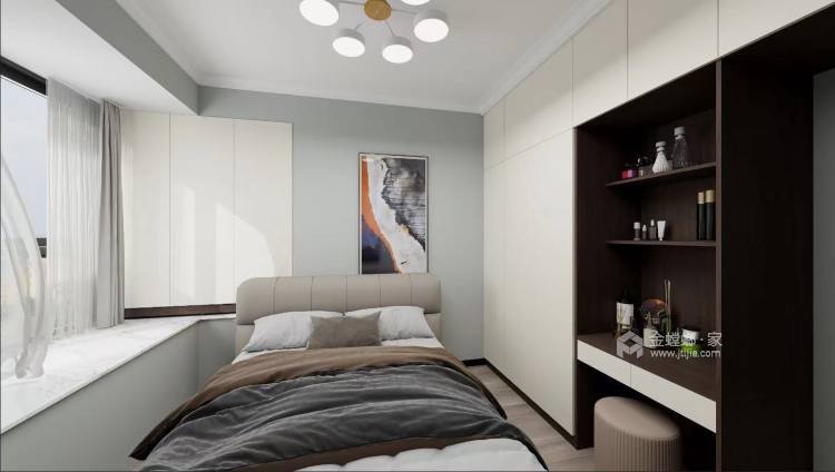 79平山水鞠小区现代风格-卧室效果图及设计说明