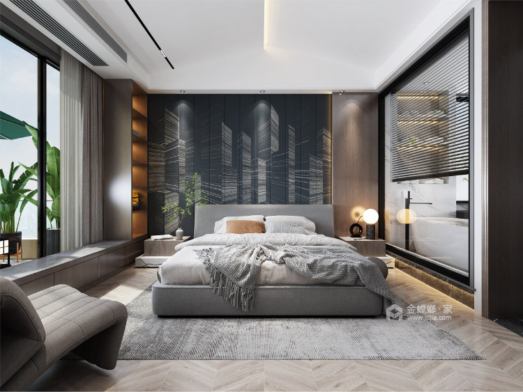 360平凤凰香醍现代轻奢-卧室效果图及设计说明